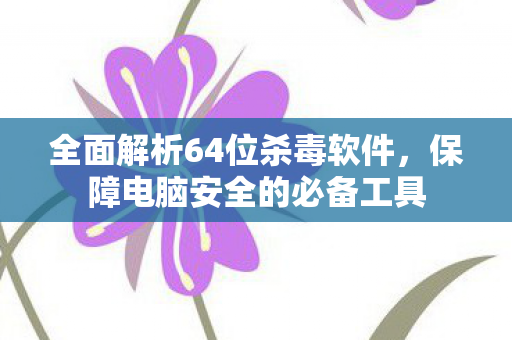 全面解析64位杀毒软件图片
