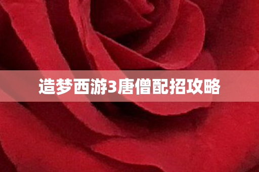 造梦西游3唐僧配招攻略图片