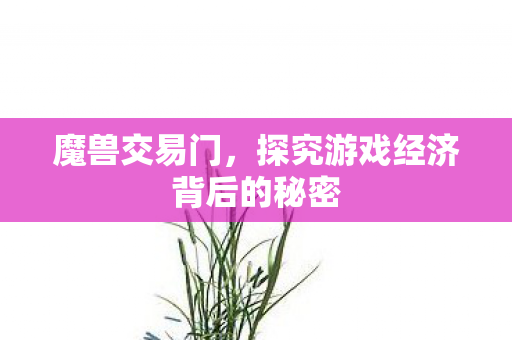 探究游戏经济背后的秘密图片