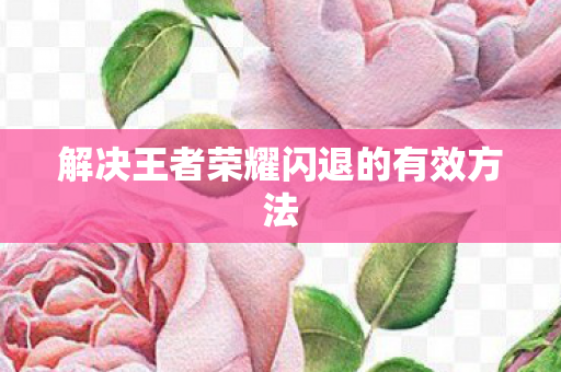 解决王者荣耀闪退的有效方法图片