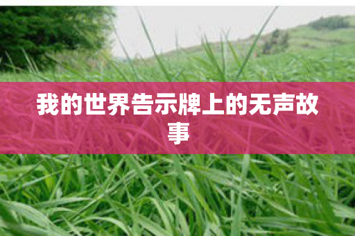 我的世界告示牌上的无声故事图片