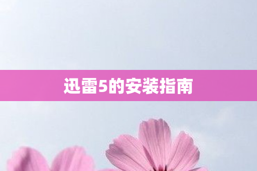 迅雷5的安装指南图片