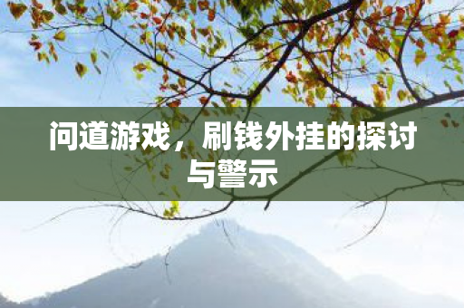 刷钱外挂的探讨与警示图片