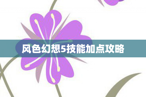 风色幻想5技能加点攻略图片