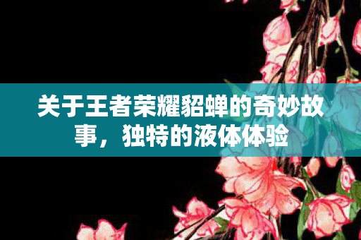 关于王者荣耀貂蝉的奇妙故事图片