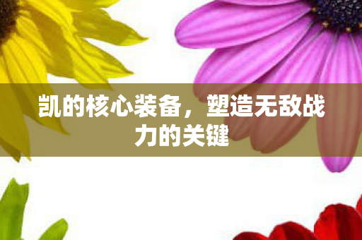 塑造无敌战力的关键图片