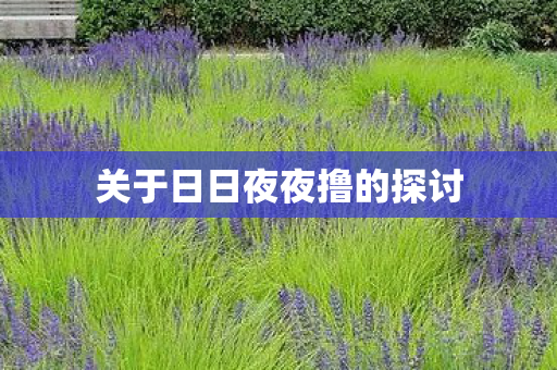 关于日日夜夜撸的探讨图片