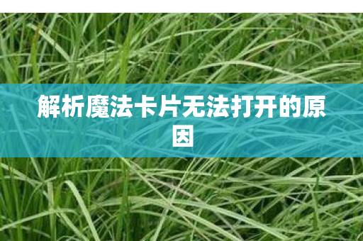解析魔法卡片无法打开的原因图片