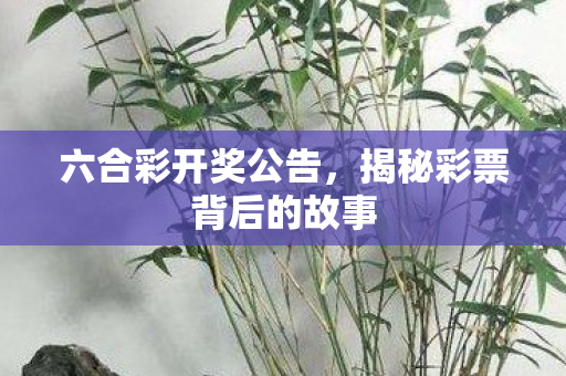 揭秘彩票背后的故事图片