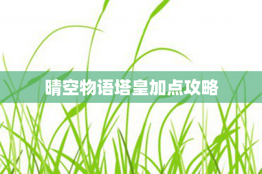 晴空物语塔皇加点攻略图片