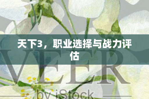 职业选择与战力评估图片