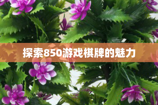 探索850游戏棋牌的魅力图片