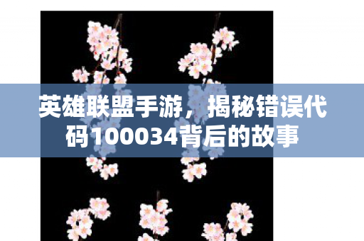 揭秘错误代码100034背后的故事图片