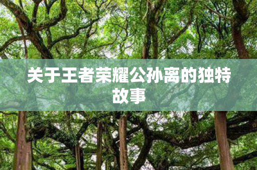 关于王者荣耀公孙离的独特故事图片