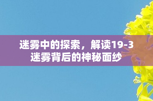 3迷雾背后的神秘面纱图片