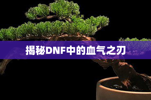 揭秘DNF中的血气之刃图片