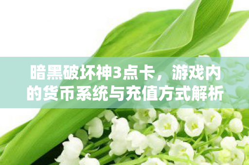 游戏内的货币系统与充值方式解析图片