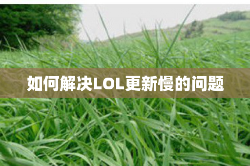如何解决LOL更新慢的问题图片