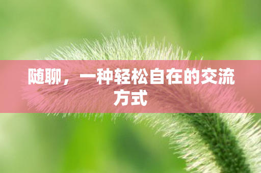 一种轻松自在的交流方式图片