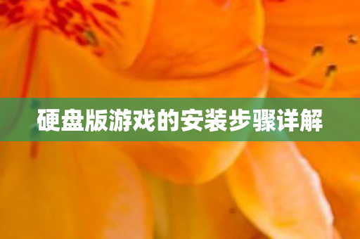 硬盘版游戏的安装步骤详解图片
