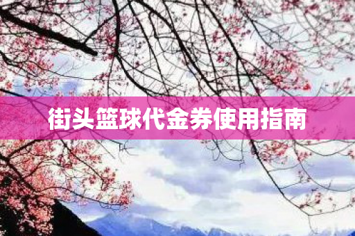 街头篮球代金券使用指南图片