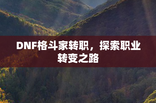 DNF格斗家转职图片