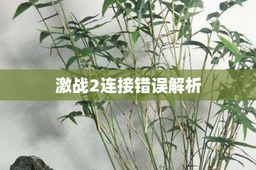 激战2连接错误解析图片