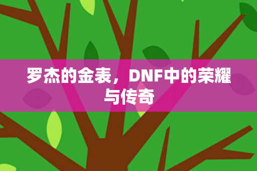 DNF中的荣耀与传奇图片