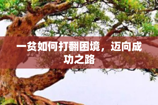 一贫如何打翻困境图片