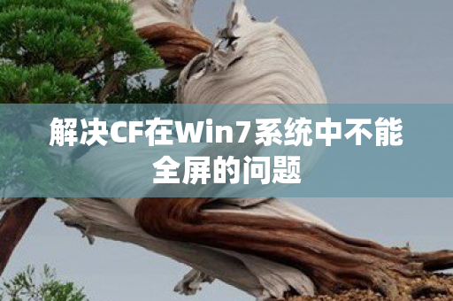 解决CF在Win7系统中不能全屏的问题图片