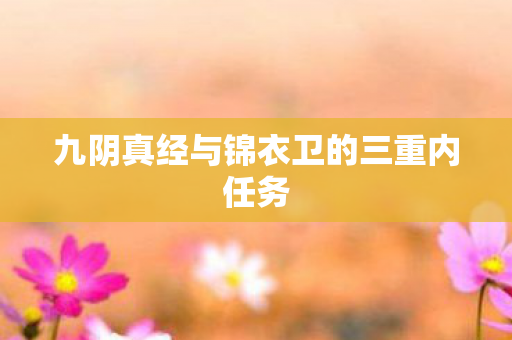 九阴真经与锦衣卫的三重内任务图片