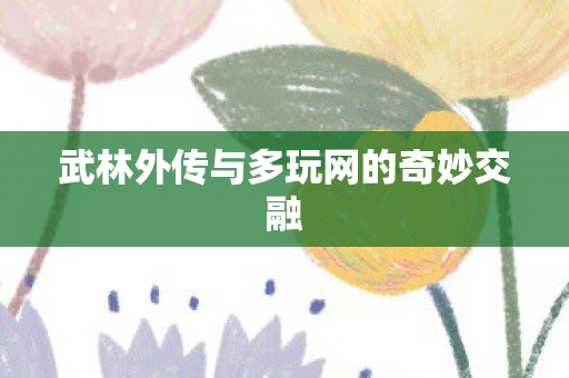 武林外传与多玩网的奇妙交融图片