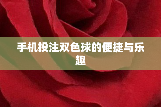 手机投注双色球的便捷与乐趣图片