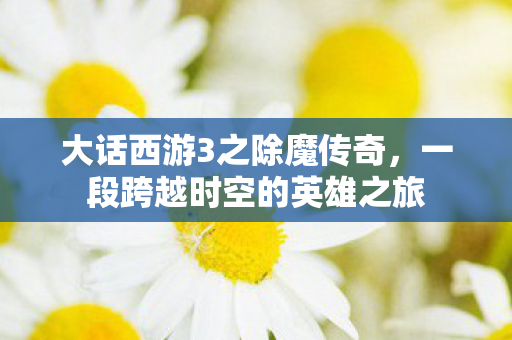 一段跨越时空的英雄之旅图片