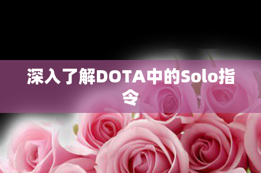 深入了解DOTA中的Solo指令图片