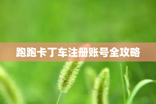 跑跑卡丁车注册账号全攻略图片