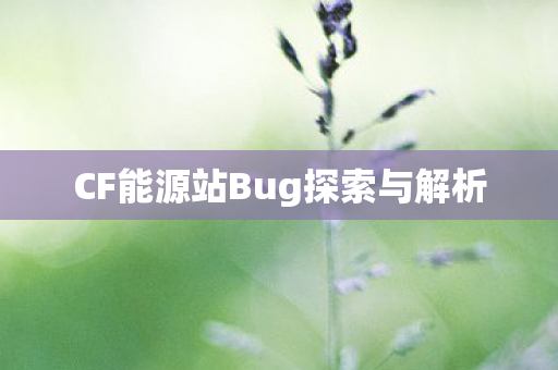 CF能源站Bug探索与解析图片