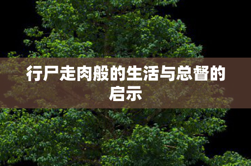 行尸走肉般的生活与总督的启示图片
