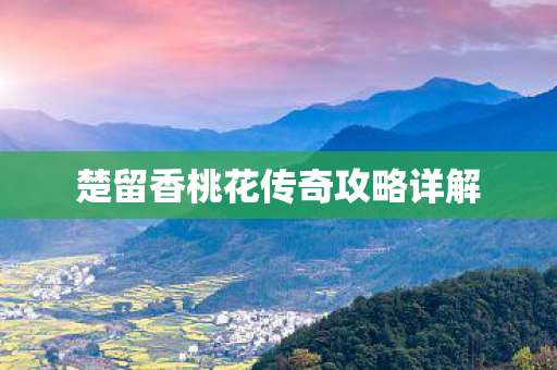 楚留香桃花传奇攻略详解图片
