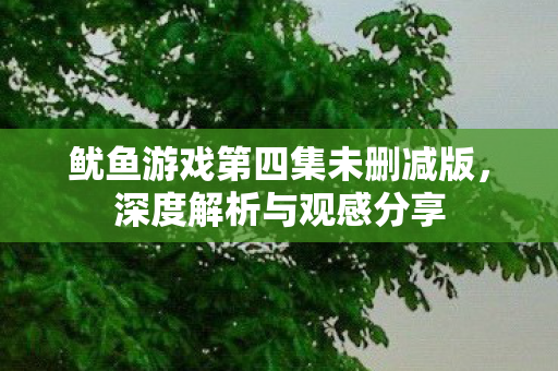 鱿鱼游戏第四集未删减版图片