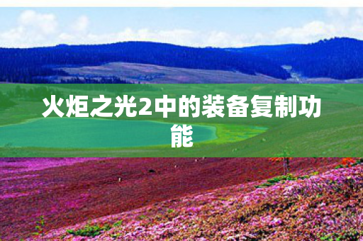 火炬之光2中的装备复制功能图片