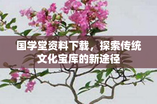 探索传统文化宝库的新途径图片
