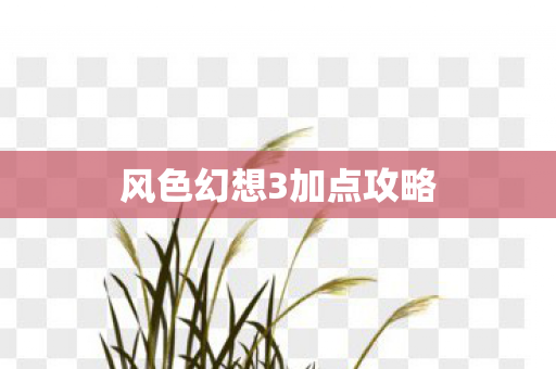 风色幻想3加点攻略图片