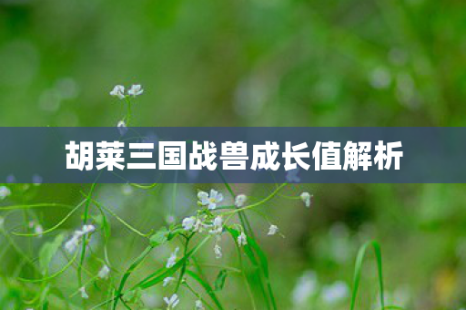 胡莱三国战兽成长值解析图片