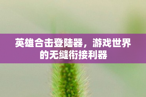 游戏世界的无缝衔接利器图片