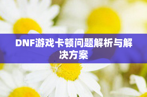 DNF游戏卡顿问题解析与解决方案图片