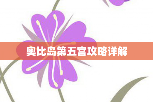 奥比岛第五宫攻略详解图片