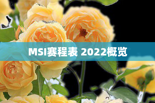 MSI赛程表 2022概览图片