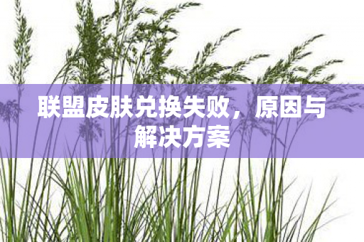 联盟皮肤兑换失败图片