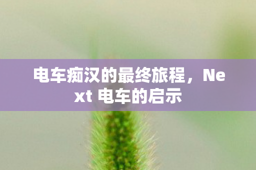 Next 电车的启示图片